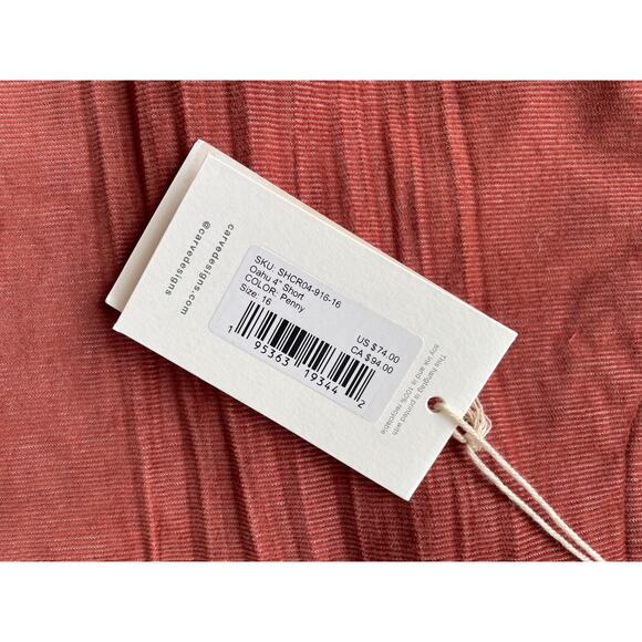 NWT Carve Designs Oahu 4" Shorts in Color Penny Size 16 - Picture 4 of 9